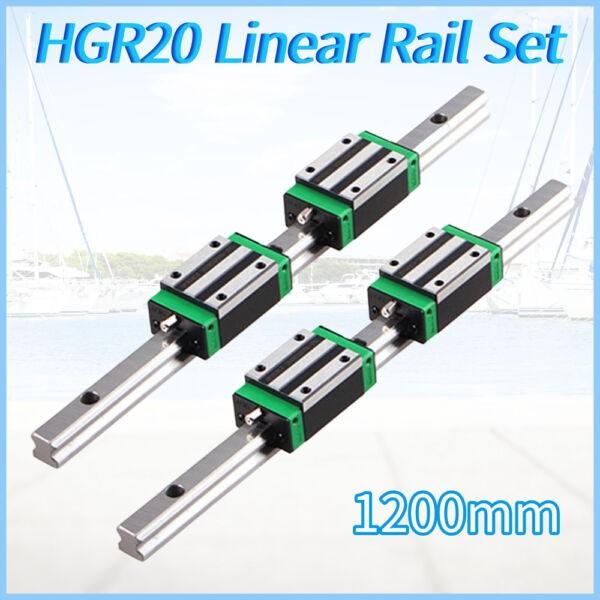 100% Genuine HIWIN HGR20 1000mm Linear guide rail 2Pcs + 4Pcs HGH20CA carriages #1 image