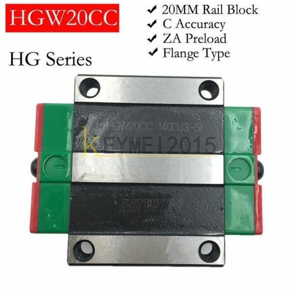 HIWIN HGW20 LINEAR MOTION CARRIAGE RAIL GUIDE SHAFT CNC ROUTER SLIDE BEARING #1 image
