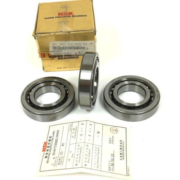 New NSK 35TAC72BDBDC10PN7A Bearing, 72mm OD, 35mm ID, 15mm Thick, Box Contains 3 #1 image