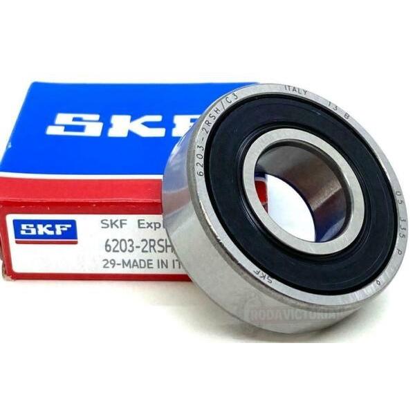 SKF 6203-2RS1 BEARING, FIT C0, DOUBLE SEAL, 17mm x 40mm x 12mm #1 image