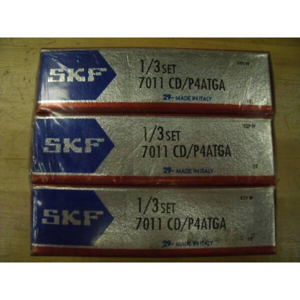 NEW SKF 7011CD/P4ATGA Set of (3) Bearings #1 image