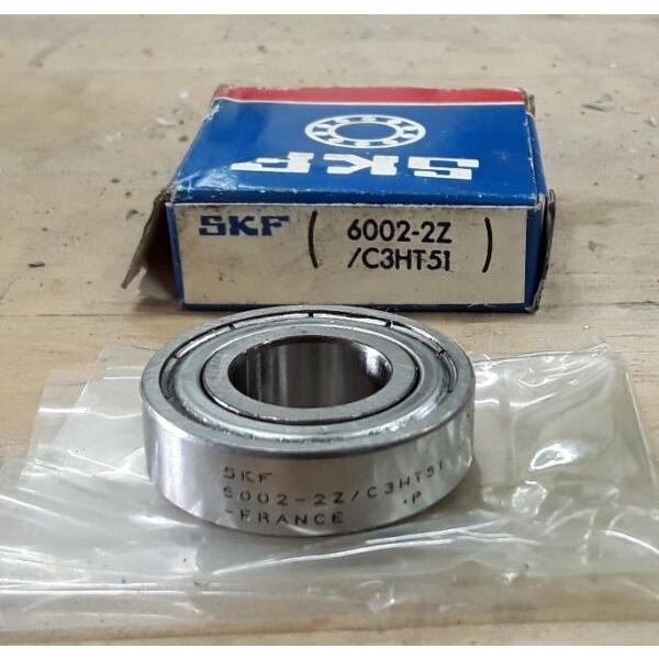 LOT OF 2 NEW SKF 6002-2Z/C3HT51 BALL BEARING 15X32X9MM SHIELDED BOTH SIDES #1 image